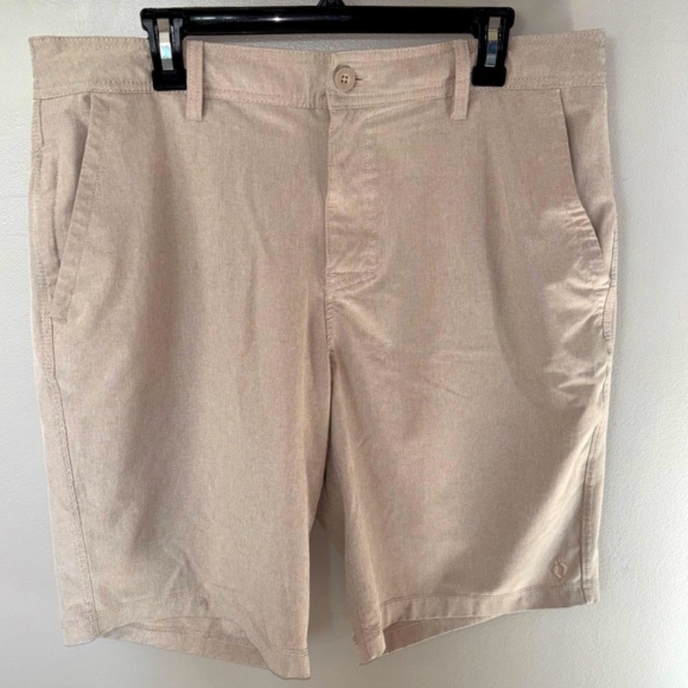 HangTen Stretch Short Men Sz 34 11" Inseam Walking Golf Quick Dry Adj Waist